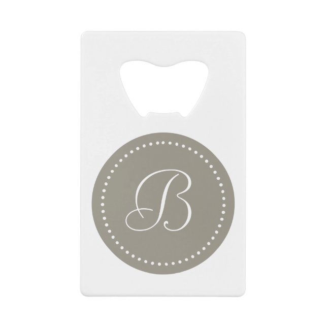 Monogramme Aluminium Rond/Bordure à points blancs (Devant)