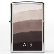 Monogramme Aquarelle initiale Noyer Brown Ombre