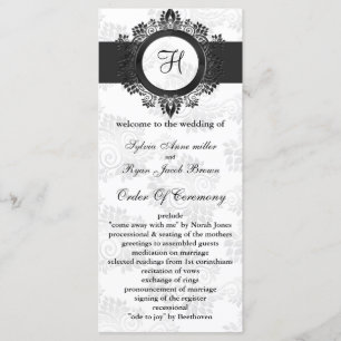 monogramme argent programme de mariage