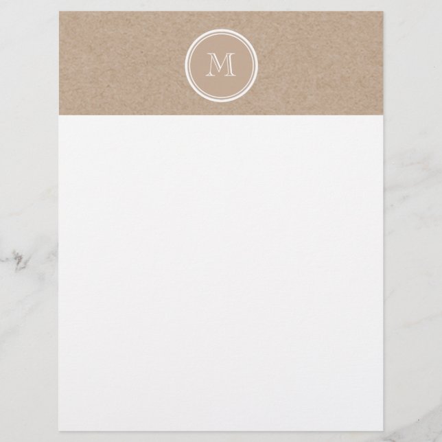 Monogramme Arrière - plan papier Kraft (Devant)