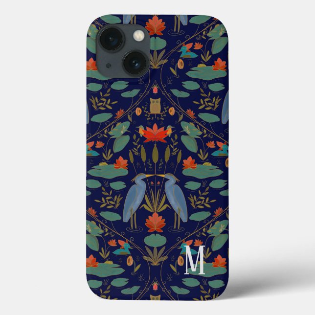 Monogramme Arts & Artisanat Heron iPhone / coque i (Verso)