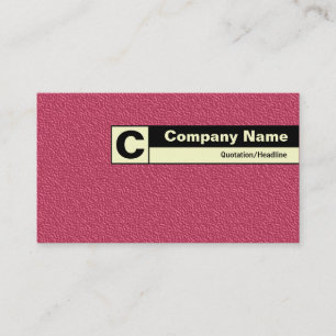 Monogramme avec étiquette de bord - Tex bossée de