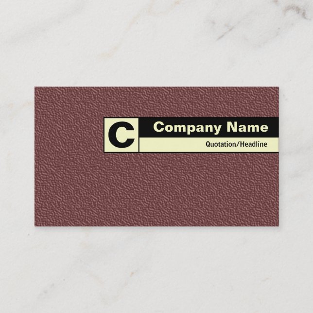 Monogramme avec étiquette de bord - Tex Brown en r (Devant)