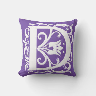 Monogramme avec initiale D - Coussin