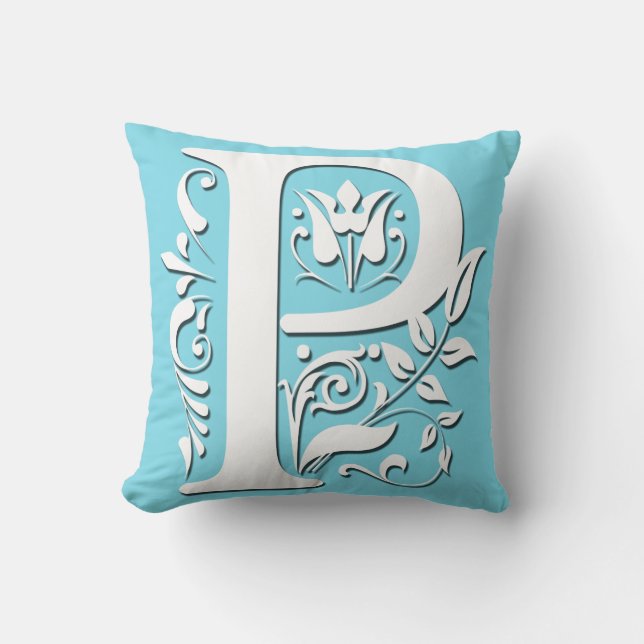 Monogramme avec la lettre initiale P - Coussin (Recto)