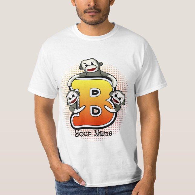 Monogramme B T-shirt singe de soie (Devant)