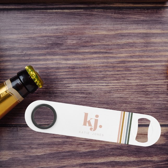 Monogramme Bandes Rétro Chic (Créateur téléchargé)
