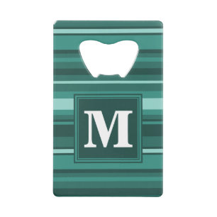 Monogramme bandes turquoises