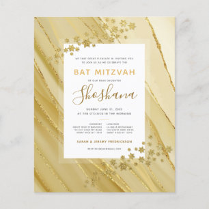 Monogramme bat mitzvah Budget Gold Parties scintil