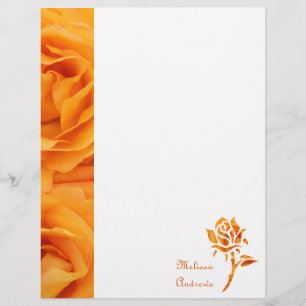 Monogramme Beau Jaune Orange Hybride Roses de thé