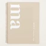 Monogramme beige classique moderne<br><div class="desc">Un planificateur personnalisé et personnalisable conçu pour élever votre décor de bureau. Cette pièce élégante de déco de bureau s'intègre parfaitement dans tout décor de bureau professionnel, parfait pour la décoration de bureau, de bureau et de bureau. Idéal pour les femmes d'affaires professionnelles en décoration de bureau, il dégage un...</div>