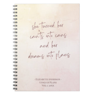 Monogramme beige Objectif Définir le Carnet du jou