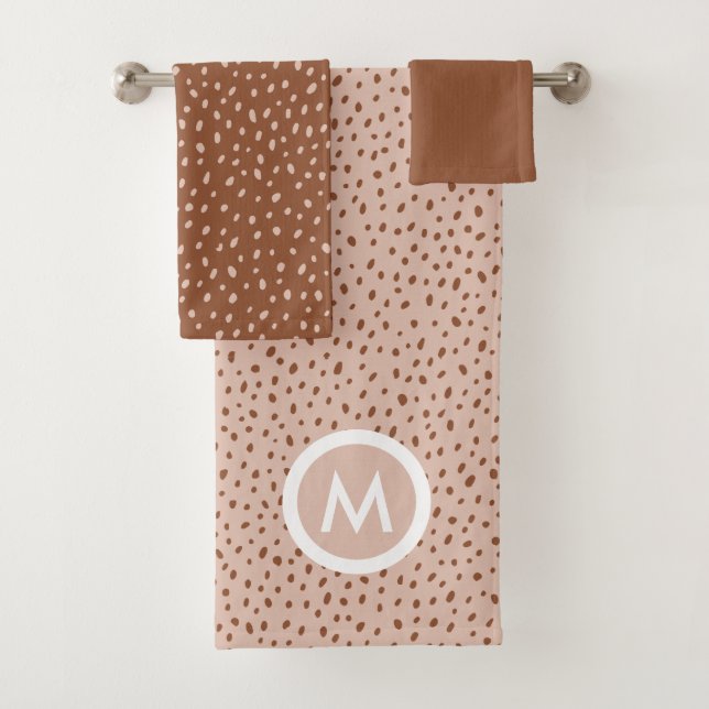 Monogramme beige tendance avec Boho en terre cuite (En situation)