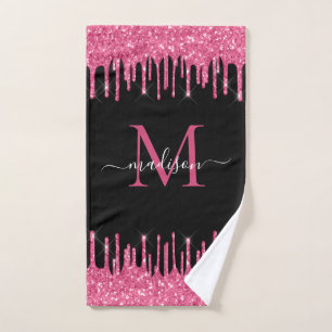 Monogramme Black Metallic Hot rose Parties scintil