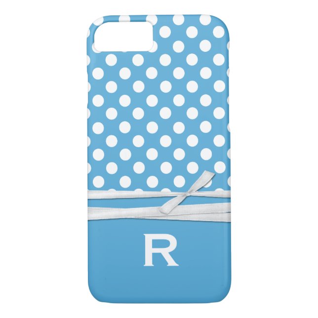 Monogramme bleu ciel Cute iPhone 7 Coque (Dos)