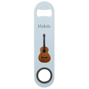 Monogramme bleu Musique de guitare acoustique