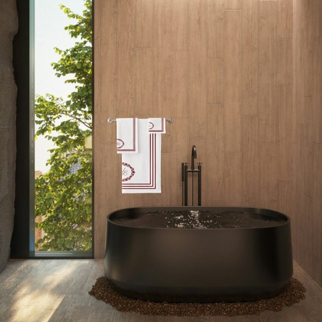 Monogramme bourguignon en ovales florales avec Rec (Créateur téléchargé)