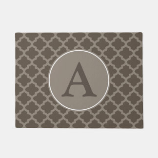 Monogramme Brown Bienvenue Mat Doormat Tapis Cadea