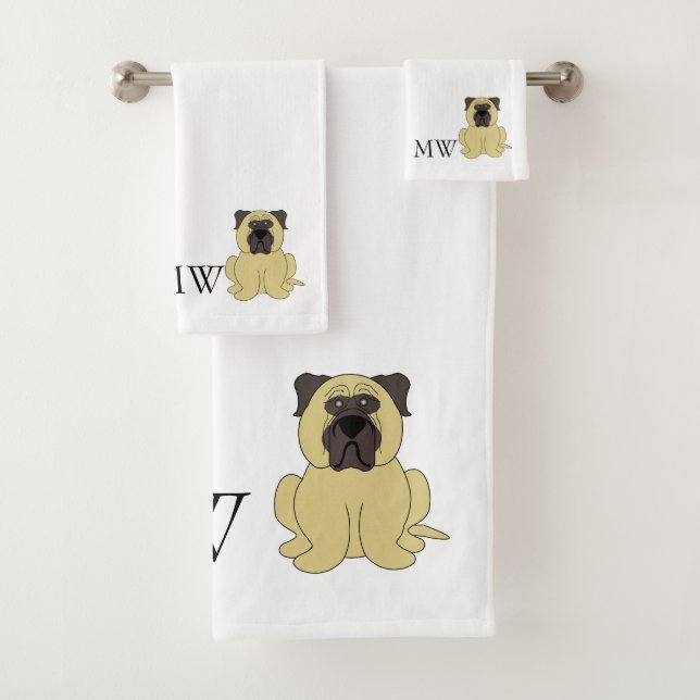 Monogramme Bullmastiff Conception de chien (En situation)