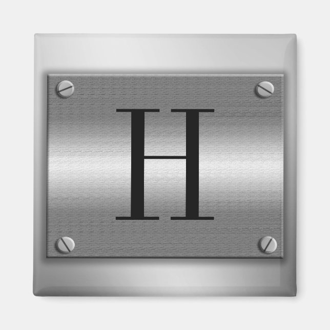 Monogramme Cadre métallique avec vis aimant (Devant)