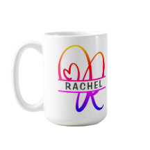 Monogramme cardiaque - Mugs de café personnalisés