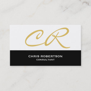 Monogramme Carte de visite consultant moderne mode