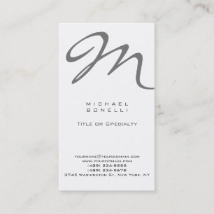 Monogramme Carte de visite standard tendance