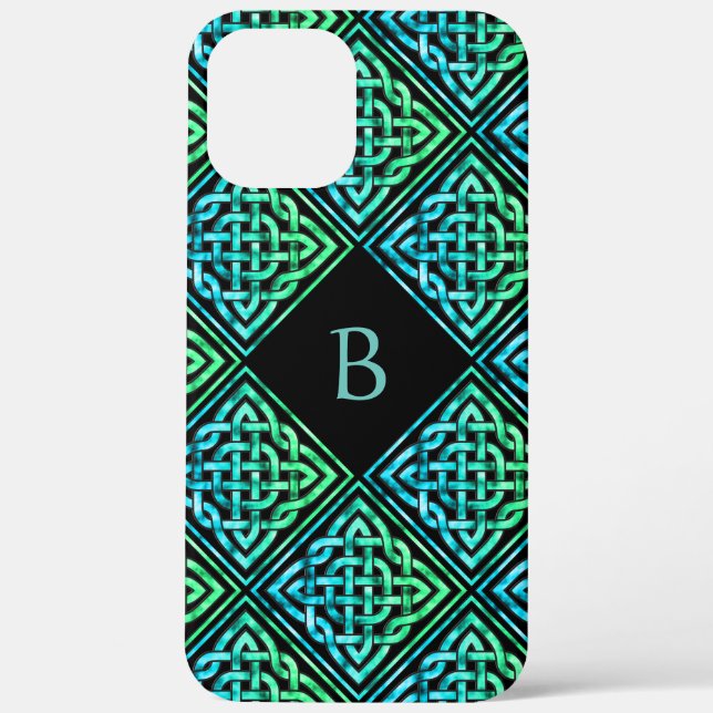Monogramme Celtic Knot iPhone 12 Pro Max Coque (Verso)