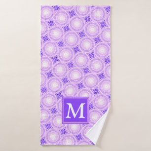 Monogramme cercles violets motif
