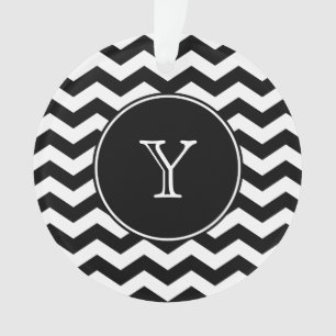 Monogramme Chevron noir et blanc
