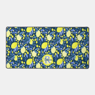 Monogramme Chic Nom Rustique Citron L citron feuil