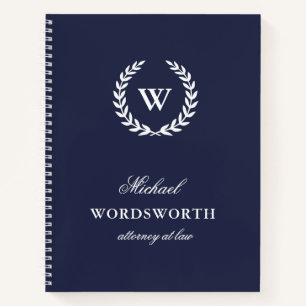 Monogramme Classic Élégant Carnet Spiral Entrepris