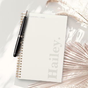 Monogramme Classic Élégant Minimal Ivory Blanc Nom