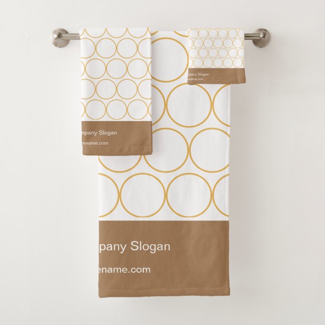 Monogramme classique élégant minimal blanc et café (En situation)