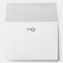 Monogramme classique Noir et blanc Mariage traditi