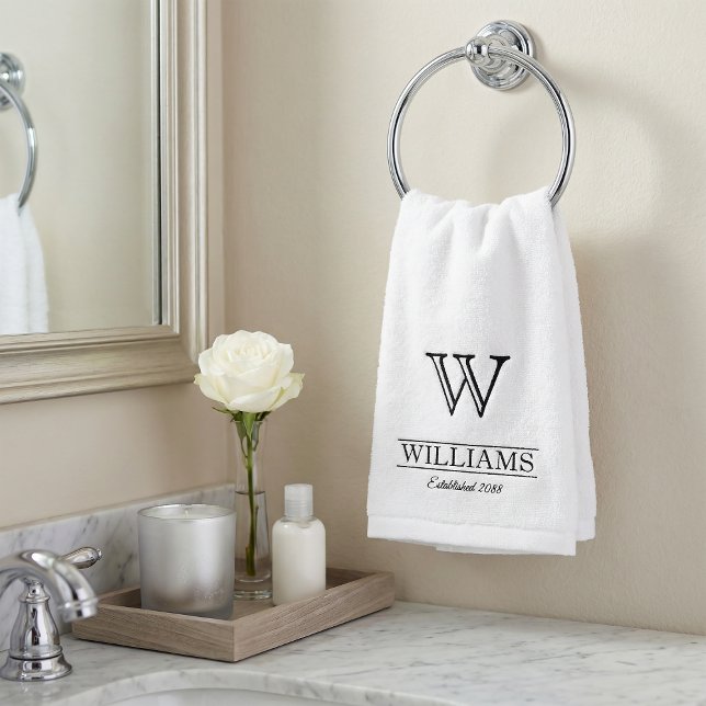 Monogramme classique personnalisé Nom de famille (Créateur téléchargé)