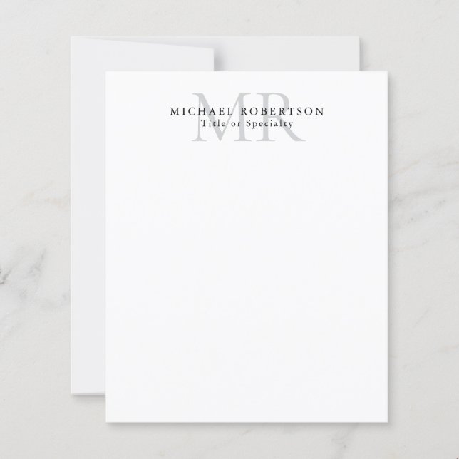 Monogramme Classique Professionnel Minimaliste Sim (Devant)