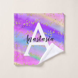 Monogramme coloré de la Parties scintillant d'or