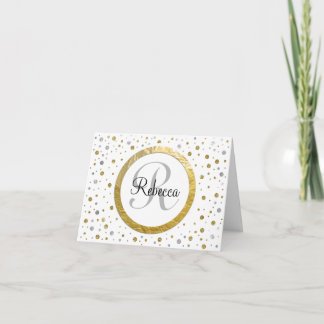 Monogramme Confetti Or