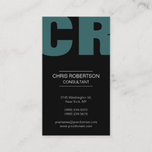 Monogramme Contemporary Chic Carte de visite