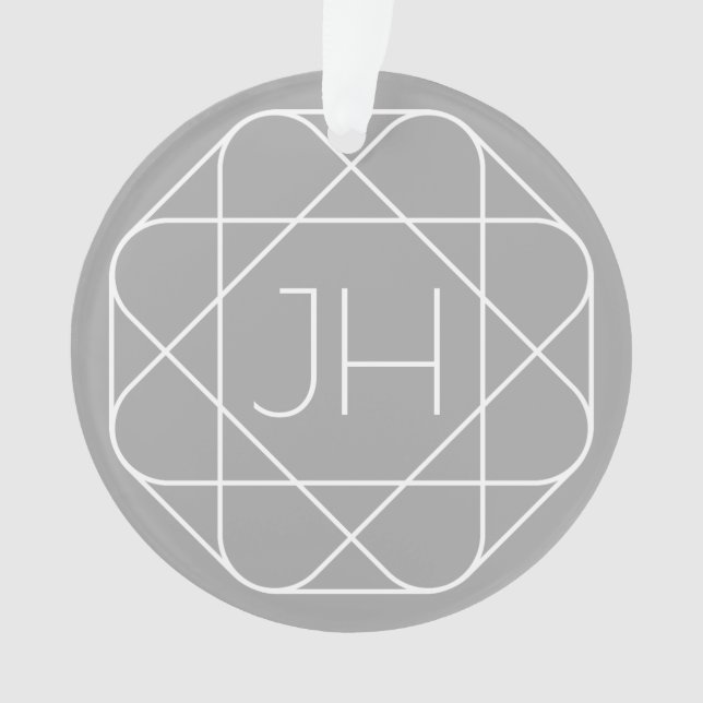 Monogramme Cool, Style de Logo Hip Vibe | Gris & B (devant)