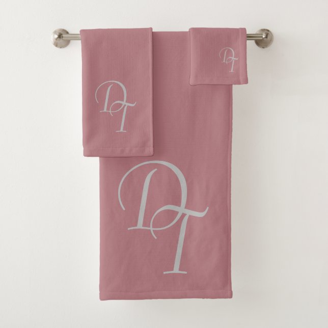 Monogramme - couleur rose poussiéreuse (En situation)