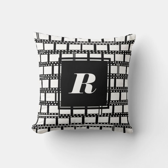 Monogramme Coussin pour les amateurs de films (Recto)