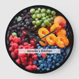 Monogramme Cuisine Thème Cuisine Mur Horloge