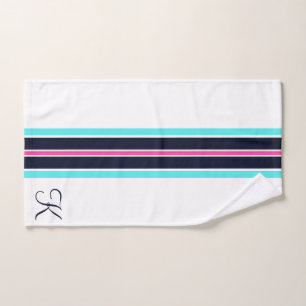 Monogramme cursive de célibataire bleue minimalist