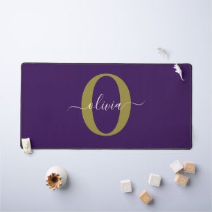 Monogramme customisé Nom du script Purple White Go