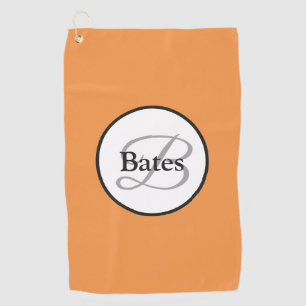 Monogramme Customisé Orange White Golf Serviette