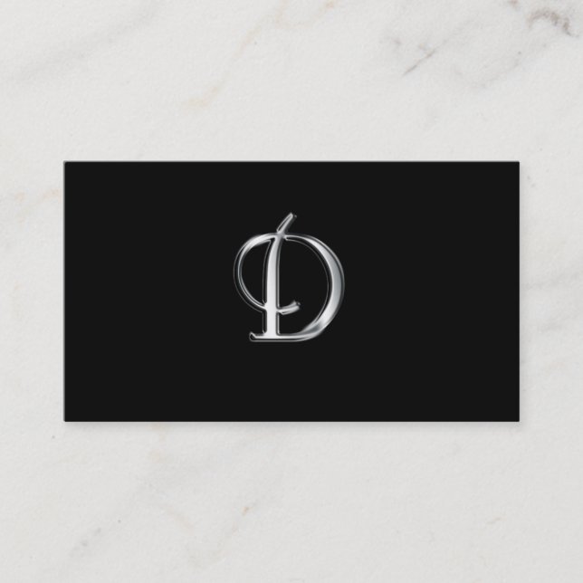 Monogramme D cartes de visite (Devant)