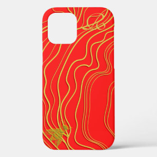 Monogramme d'abeille d'or moderne Coque-Mate coque