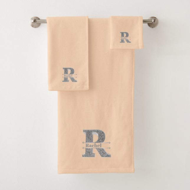 Monogramme d'argent initial de R personnalisé Votr (En situation)